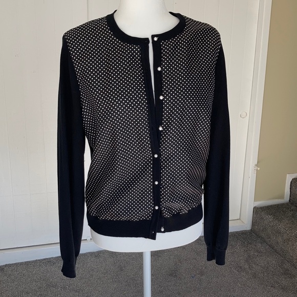 Lauren Ralph Lauren Sweaters - 🦞Lauren RL silk front cardigan navy size medium